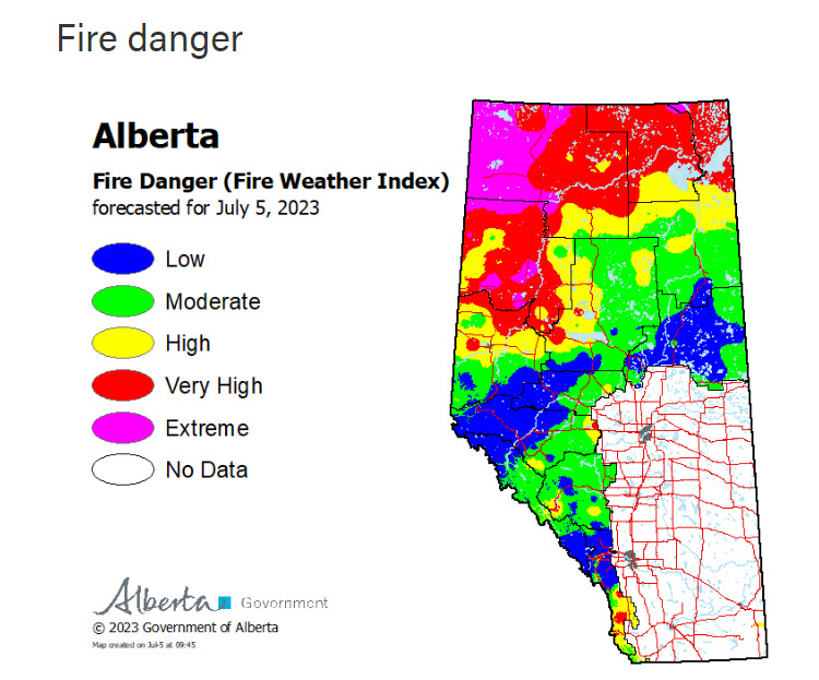 Slave Lake Forest Area Wildfire Update July 5, 2023